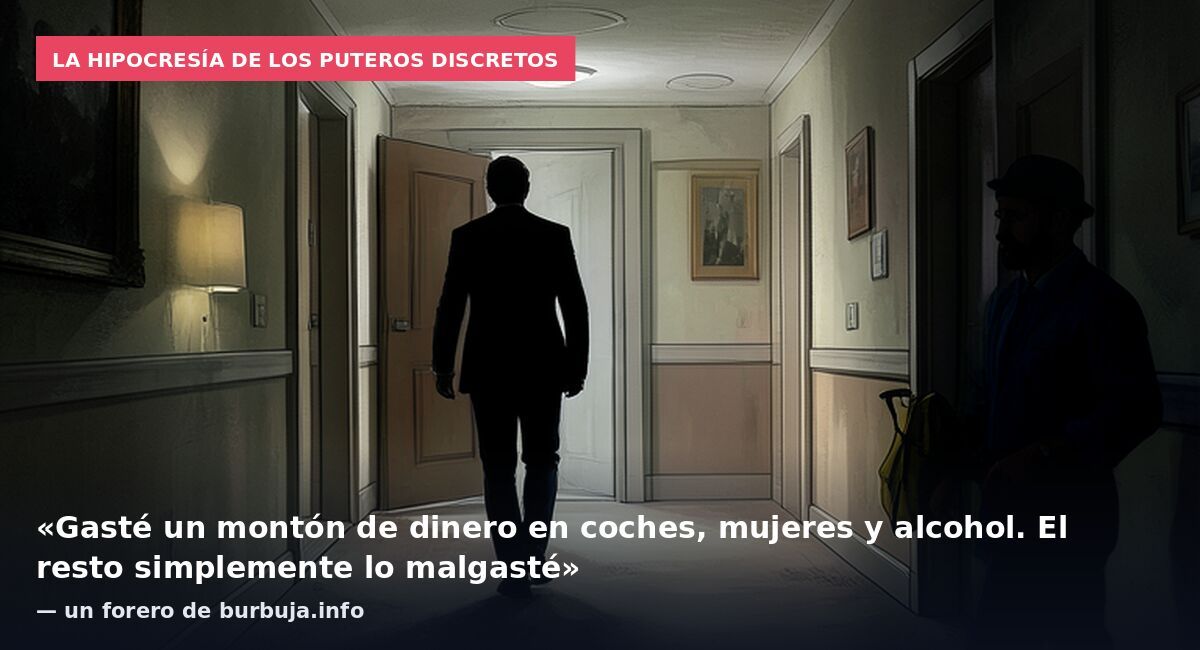 La hipocresía de los puteros discretos: «Gasté un montón de dinero en coches, mujeres y alcohol. El resto simplemente lo malgasté» — un forero de burbuja.info