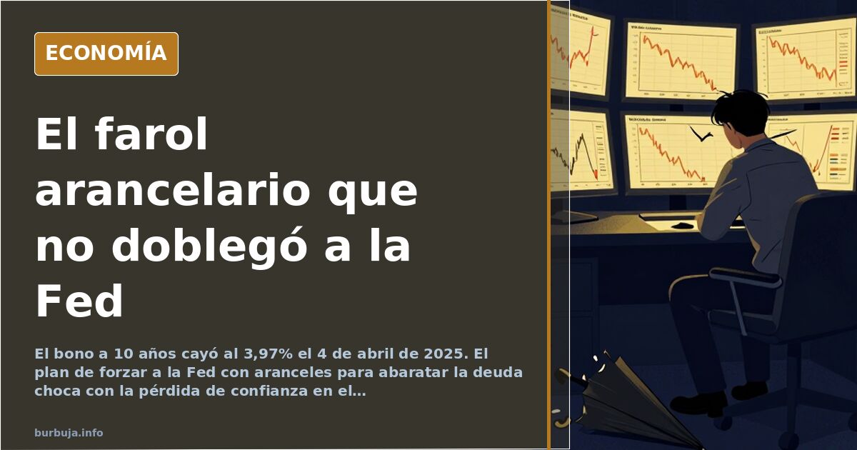 Aranceles de Trump: el intento de forzar a la Fed y por qué el mercado ya no se fía