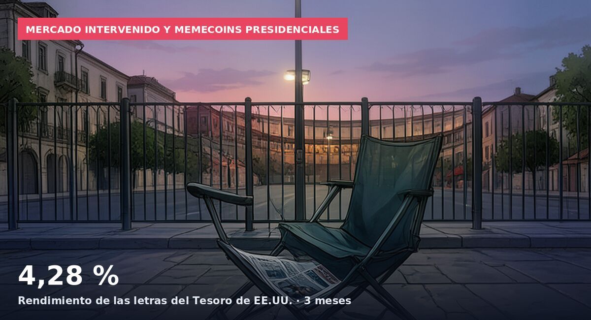 Mercado intervenido y memecoins presidenciales: 4,28 % Rendimiento de las letras del Tesoro de EE.UU. · 3 meses