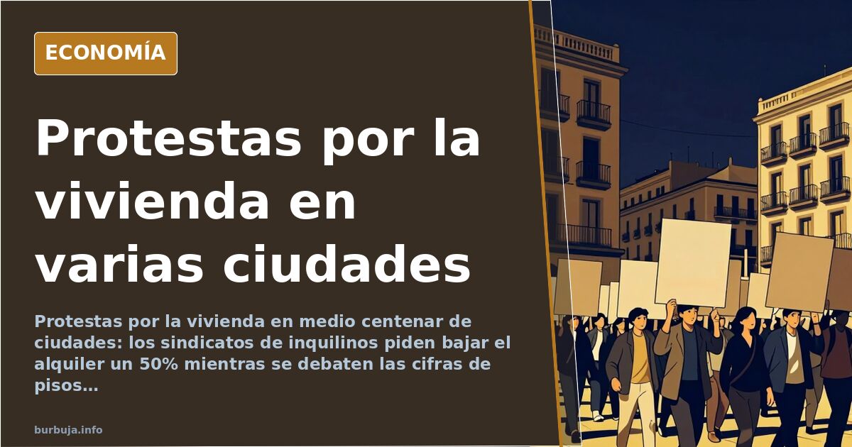 Protestas por la vivienda en medio centenar de ciudades