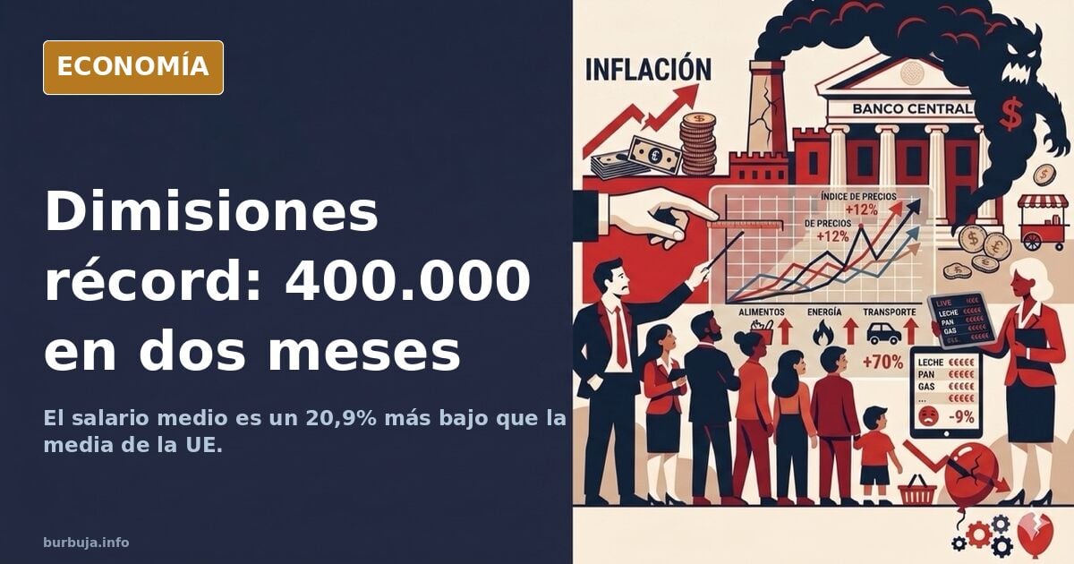 Las dimisiones en España superan las 400.000 en el arranque del año