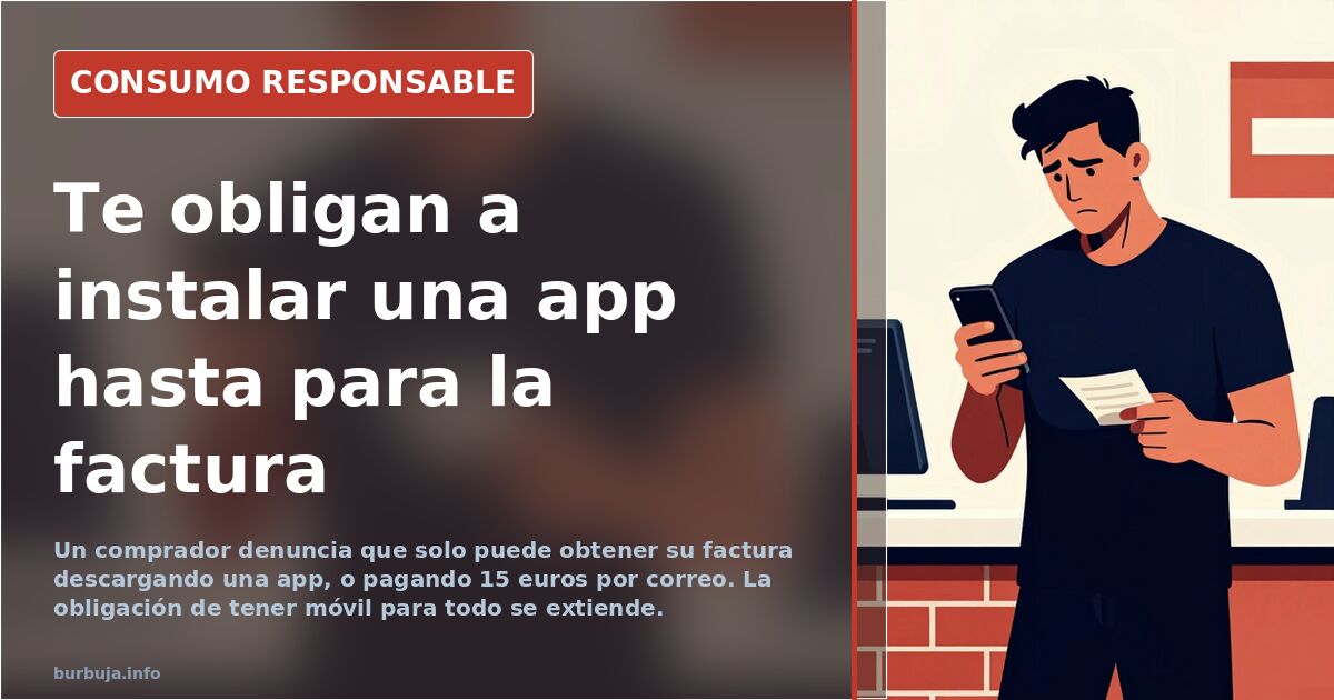 Obligan a instalar una app hasta para tener la factura