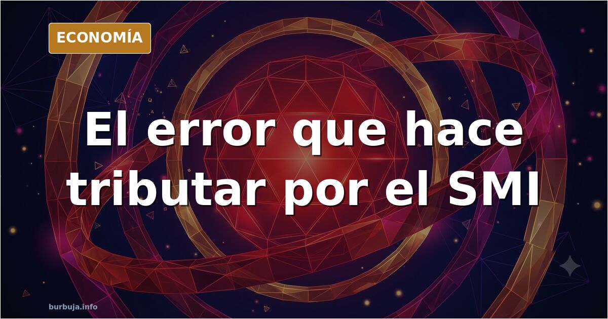 Ilustración editorial de un formulario de la declaración de la renta con la casilla del salario mínimo interprofesional marca