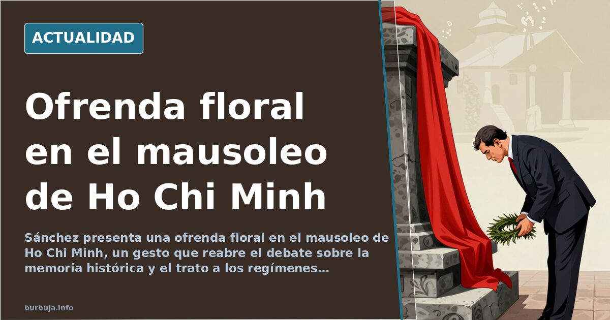 Sánchez presenta una ofrenda floral en el mausoleo de Ho Chi Minh