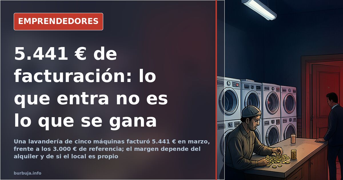 Cuánto se gana en una lavandería: facturar 5.441€ no es beneficio
