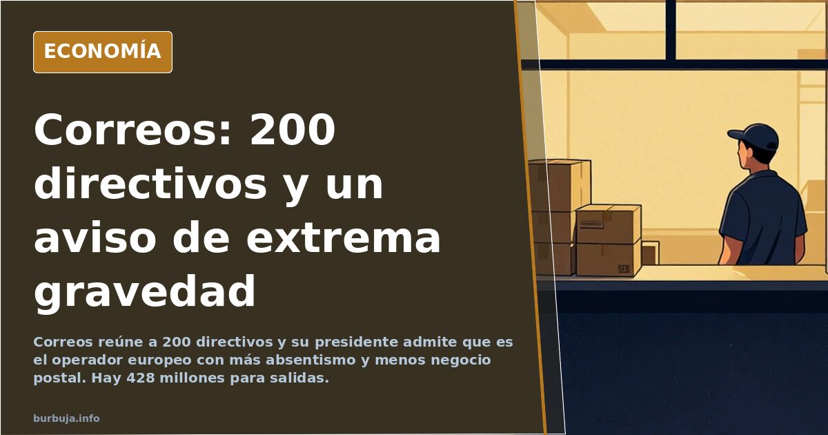 Sala de reuniones con doscientos directivos de Correos escuchando el plan de reorientación de la empresa pública de mensajerí