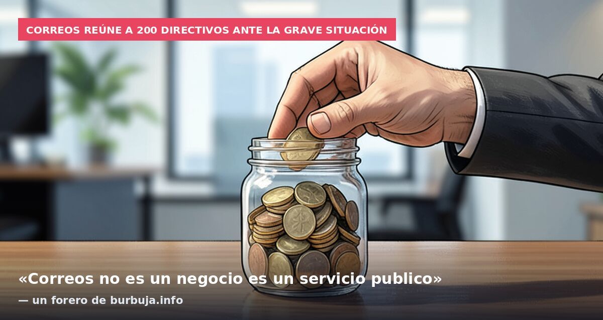 Correos reúne a 200 directivos ante la grave situación: «Correos no es un negocio es un servicio publico» — un forero de burbuja.info