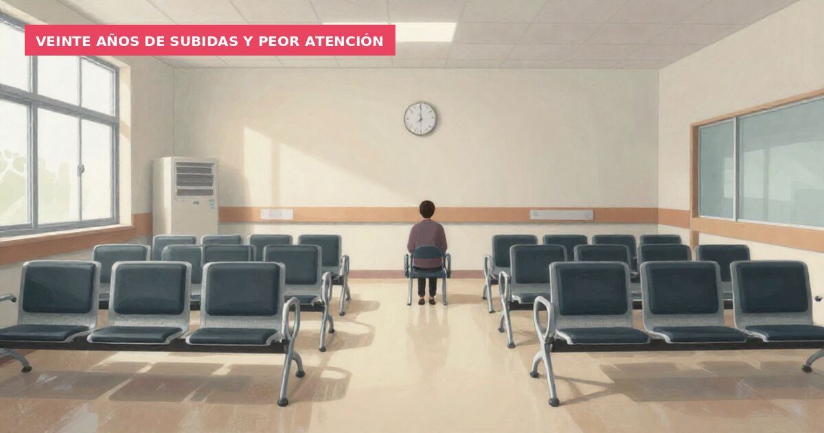 Veinte años de subidas y peor atención