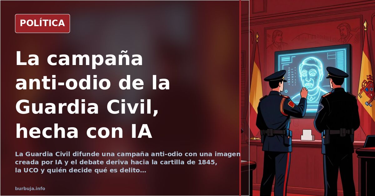 La Guardia Civil difunde una campaña anti-odio con imagen generada por IA