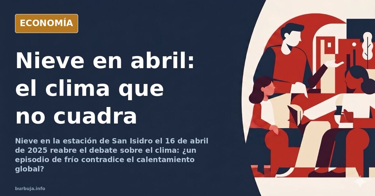 Nieve en San Isidro el 16 de abril: el termómetro contra el relato