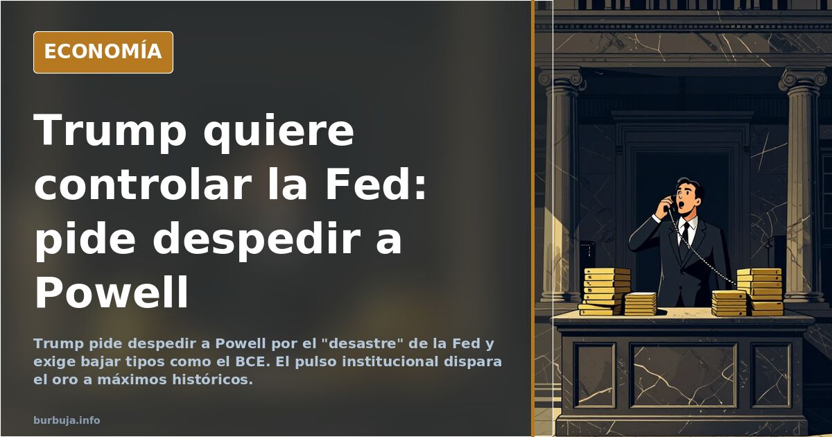 Trump pide despedir a Powell por el "desastre" de la Fed