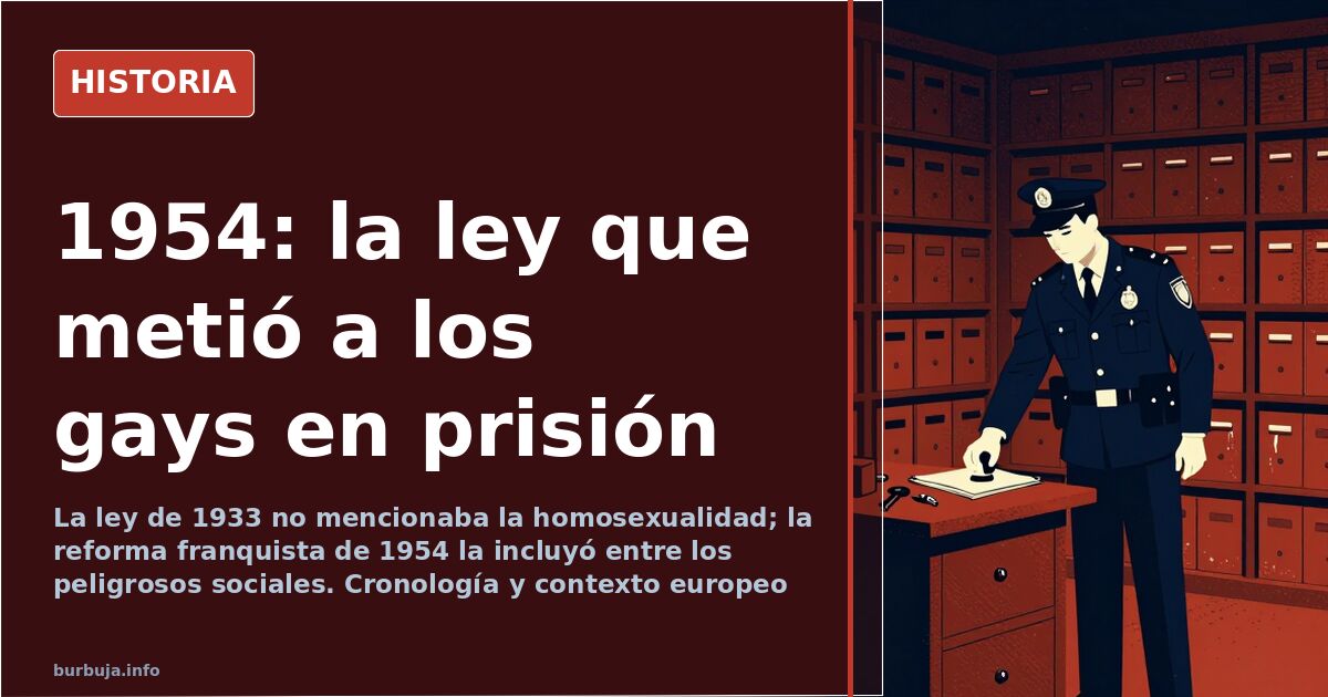 Franco reformó en 1954 la ley que penalizó a los homosexuales