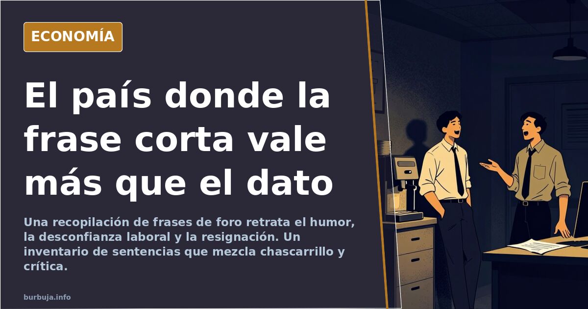 Frases de foro: del ingenio al diagnóstico económico