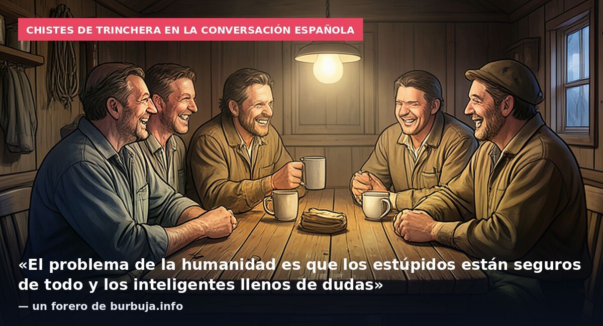 Chistes de trinchera en la conversación española: «El problema de la humanidad es que los estúpidos están seguros de todo y los inteligentes llenos de dudas» — un forero de burbuja.info