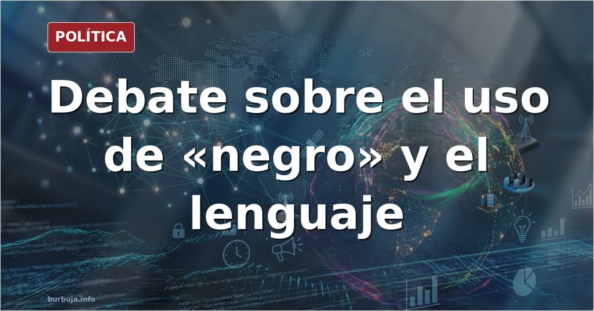 Ilustración editorial sobre el debate del lenguaje y la palabra negro