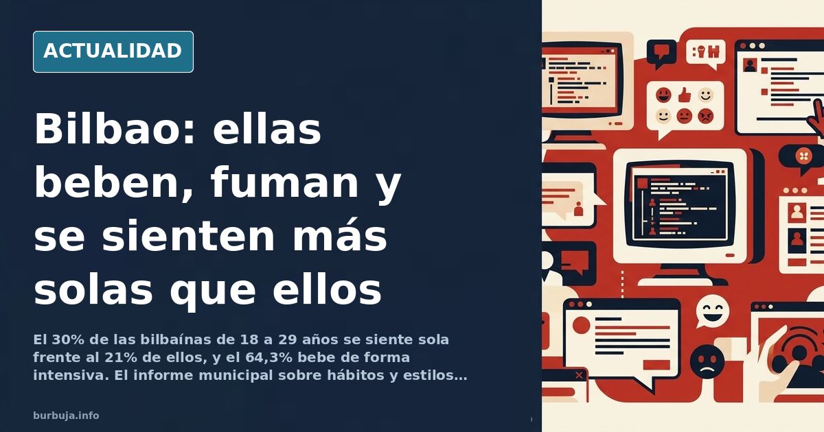 Jóvenes en una calle de Bilbao de noche, con vasos y cigarrillos, en una escena urbana de botellón