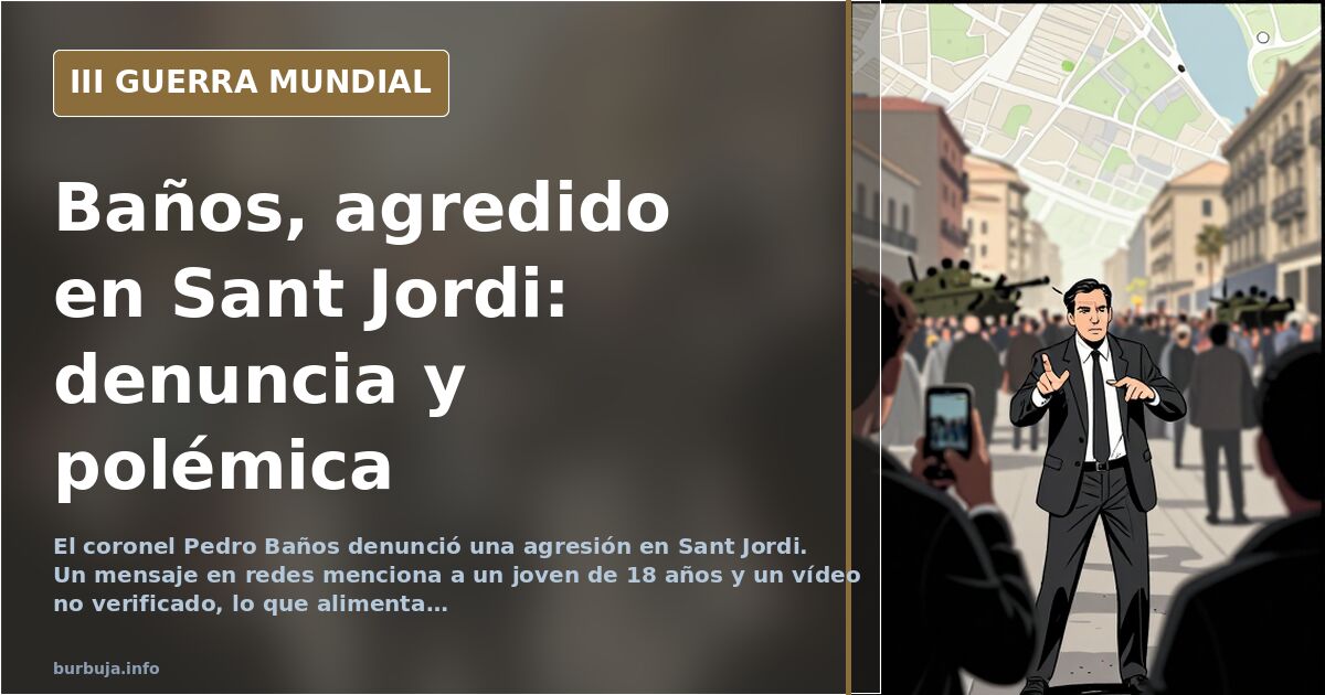 Ilustración documental de una firma de libros en Sant Jordi con siluetas y mapas, sin violencia explícita