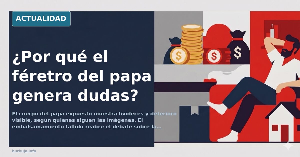 Féretro del papa en capilla ardiente con signos visibles de deterioro en el rostro, según quienes siguen las imágenes