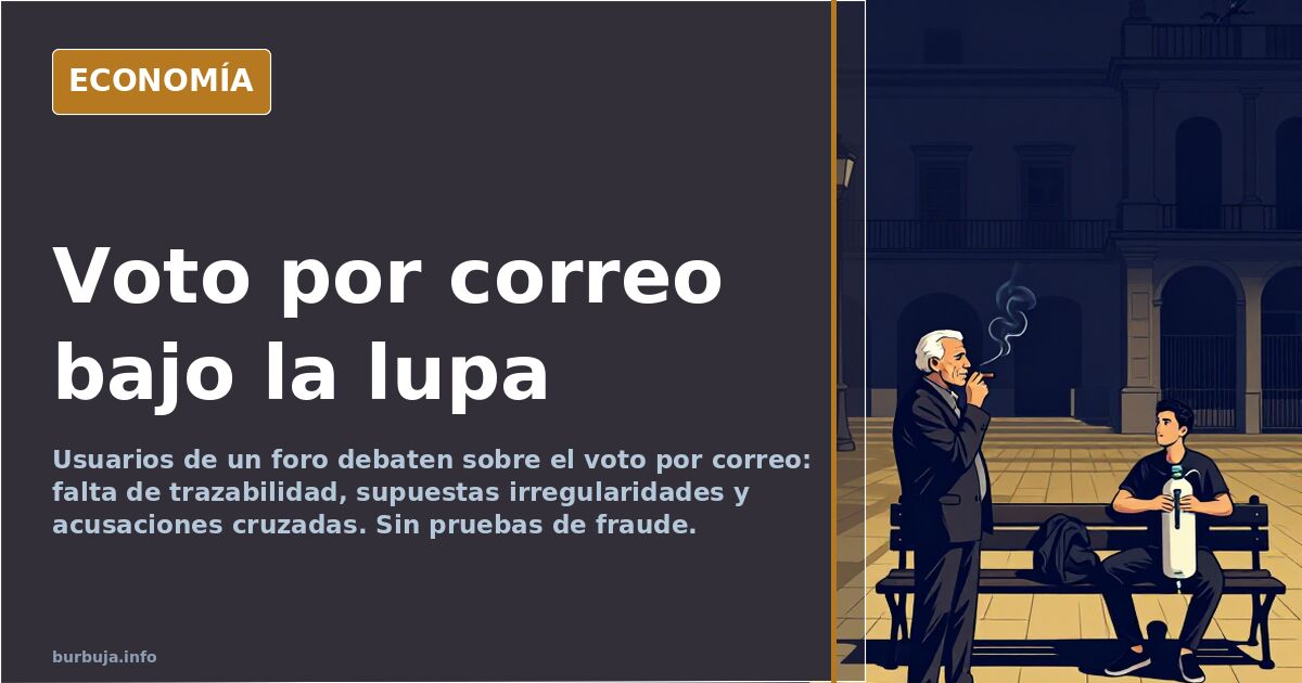 Urna electoral con papeletas y sobres de voto por correo bajo la lupa de una investigación