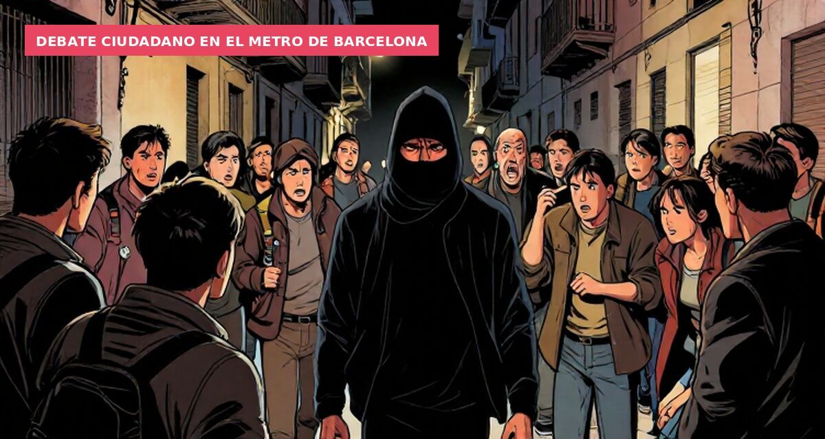 Debate ciudadano en el metro de Barcelona
