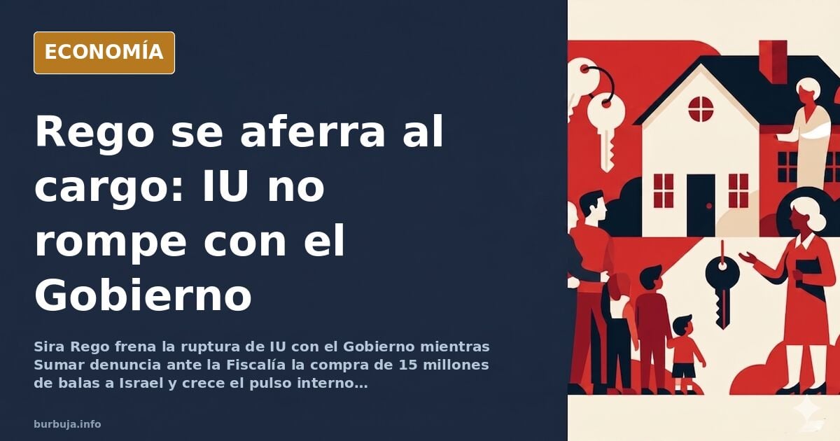 Sira Rego frena la ruptura de IU con el Gobierno de coalición