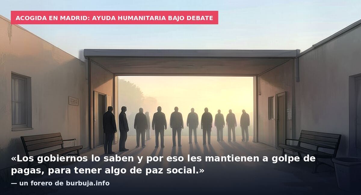Acogida en Madrid: ayuda humanitaria bajo debate: «Los gobiernos lo saben y por eso les mantienen a golpe de pagas, para tener algo de paz social.» — un forero de burbuja.info