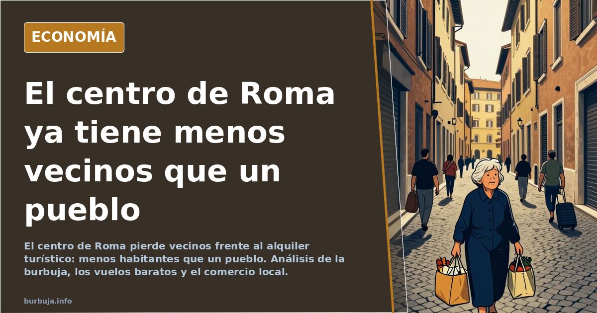 Roma se vacía: el centro pierde vecinos frente al alquiler turístico