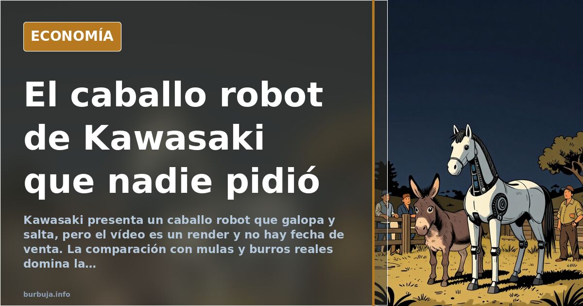 Kawasaki presenta un caballo robot que galopa y salta