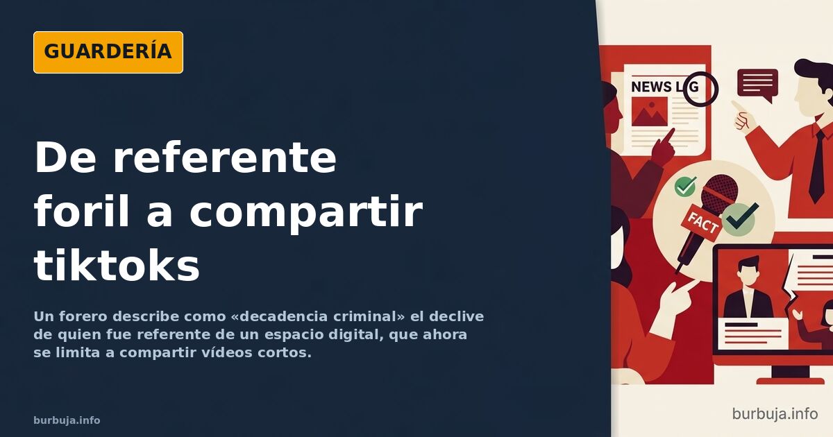 Ilustración de un antiguo referente digital convertido en sombra que comparte vídeos mientras su legado se desvanece