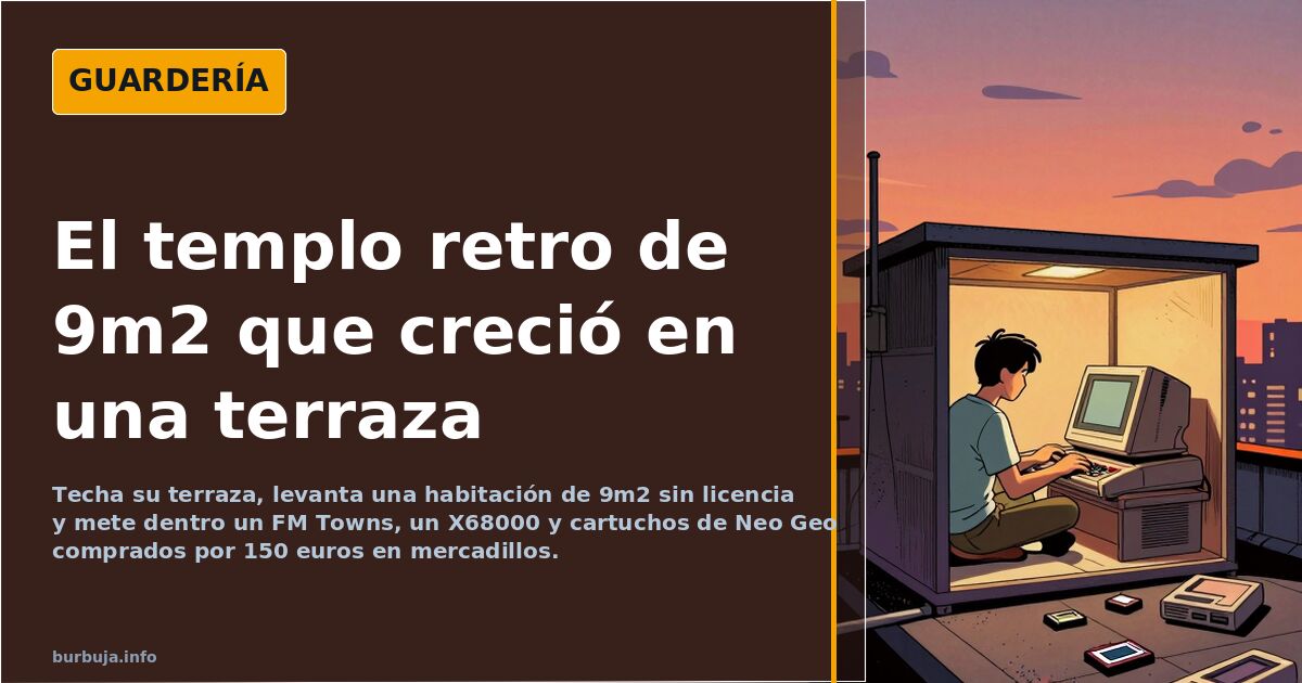 Convierte su terraza en un cuarto de hobby retro de 9m2 sin licencia