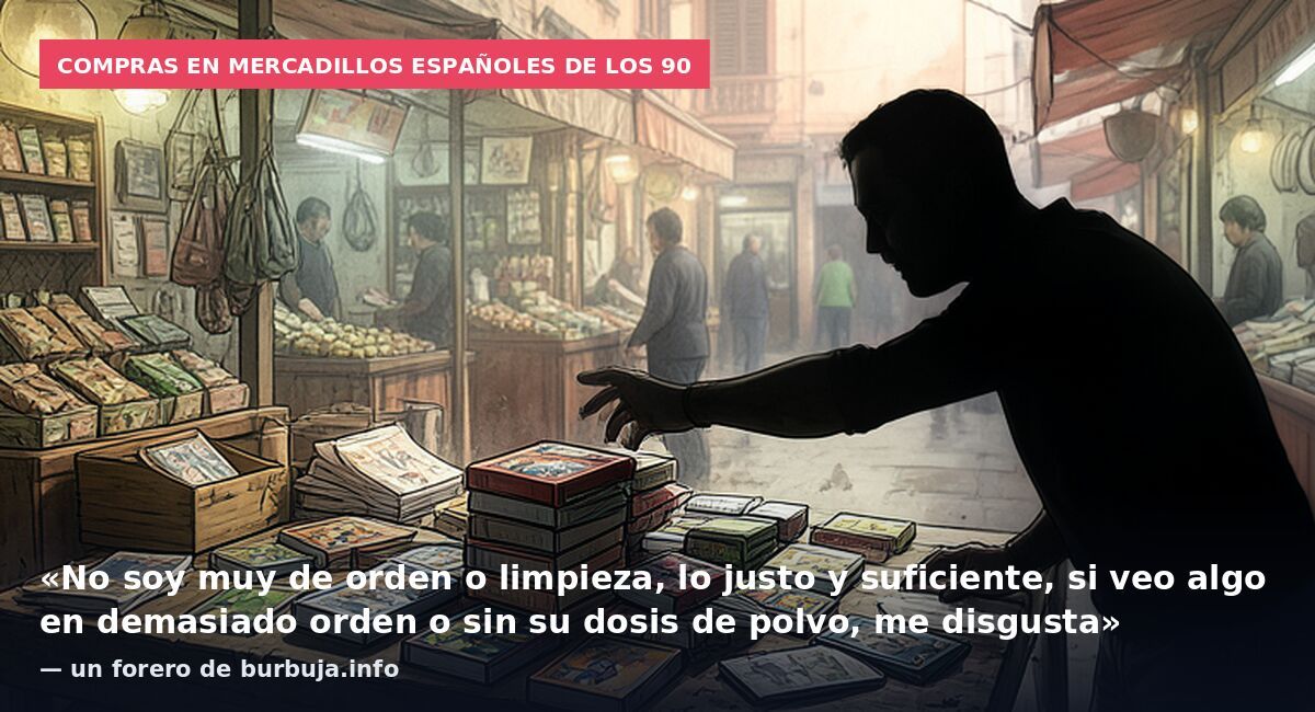 Compras en mercadillos españoles de los 90: «No soy muy de orden o limpieza, lo justo y suficiente, si veo algo en demasiado orden o sin su dosis de polvo, me disgusta» — un forero de burbuja.info