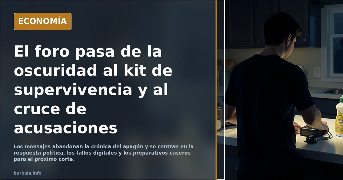 El foro pasa de la oscuridad al kit de supervivencia y al cruce de acusaciones