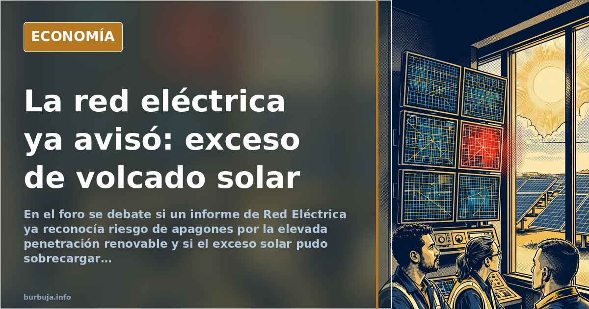 El aviso de Red Eléctrica sobre apagones que circula en el foro