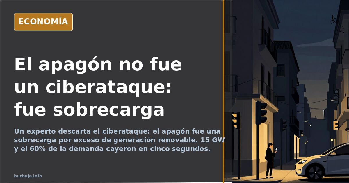 Un experto atribuye el apagón a una sobrecarga eléctrica