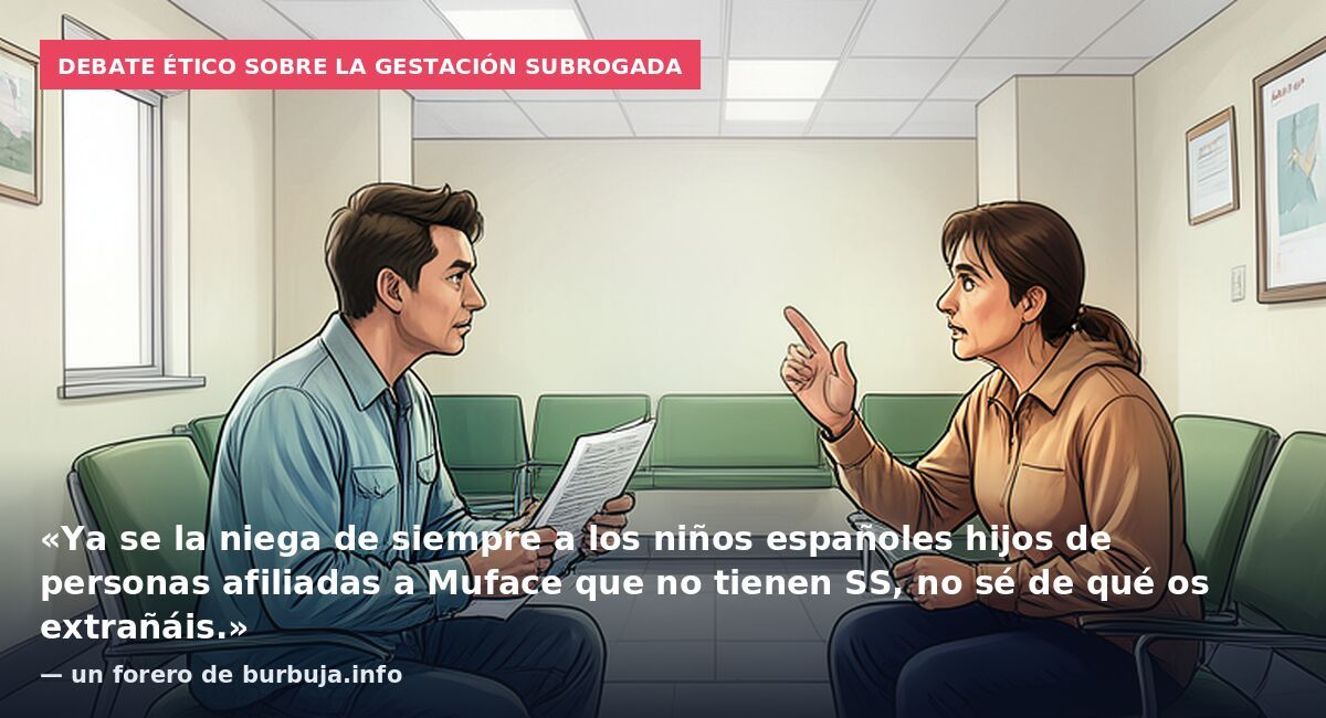 Debate ético sobre la gestación subrogada: «Ya se la niega de siempre a los niños españoles hijos de personas afiliadas a Muface que no tienen SS, no sé de qué os extrañáis.» — un forero de burbuja.info