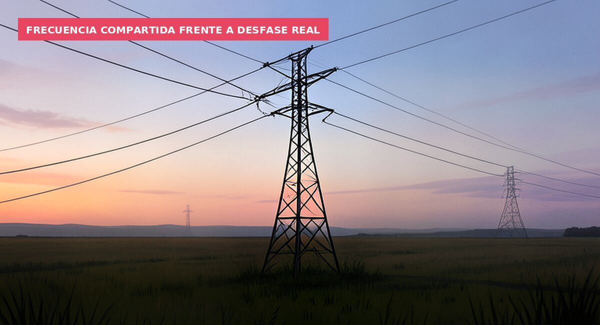 Frecuencia compartida frente a desfase real
