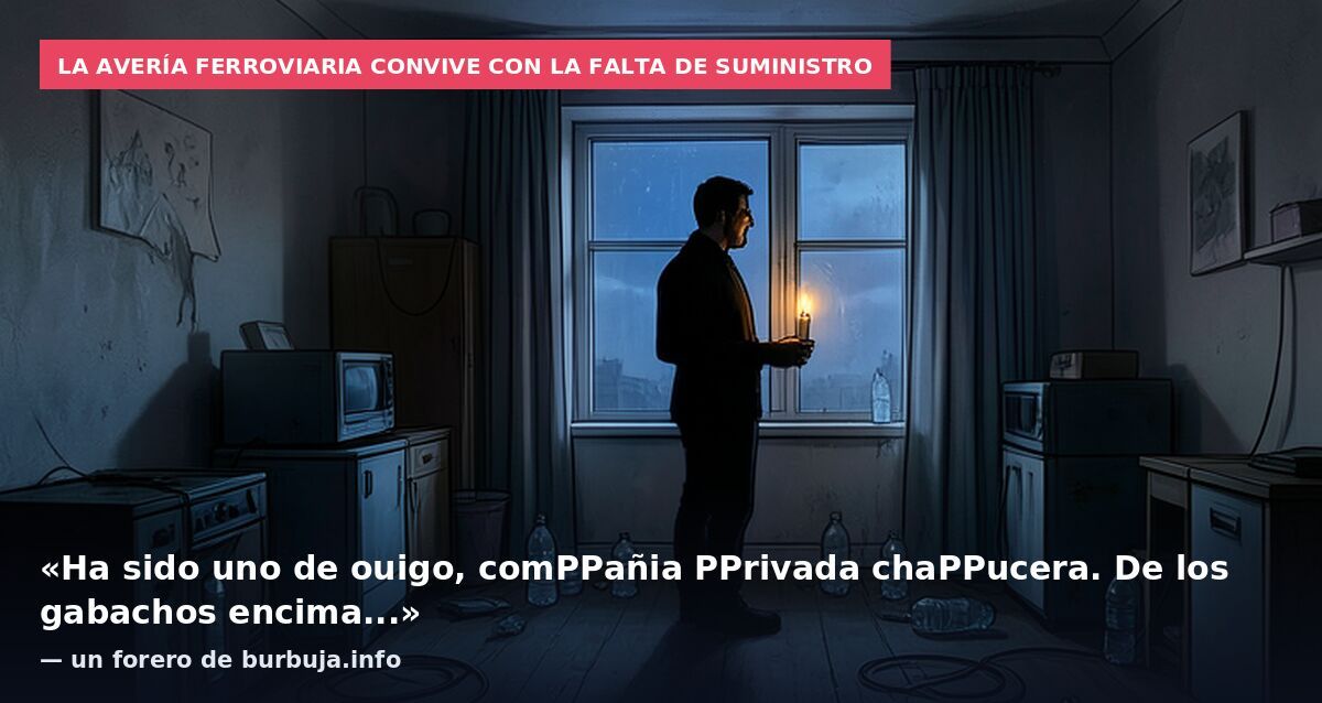 La avería ferroviaria convive con la falta de suministro: «Ha sido uno de ouigo, comPPañia PPrivada chaPPucera. De los gabachos encima...» — un forero de burbuja.info