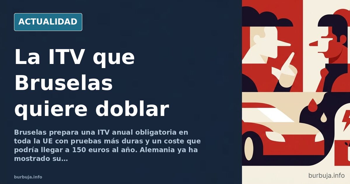 Técnico de ITV revisando un vehículo en una línea de inspección con equipos de diagnosis y ordenadores