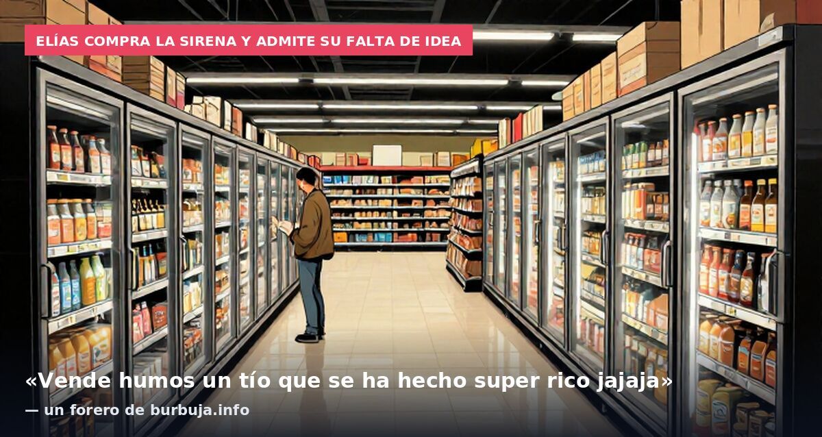 Elías compra La Sirena y admite su falta de idea: «Vende humos un tío que se ha hecho super rico jajaja» — un forero de burbuja.info