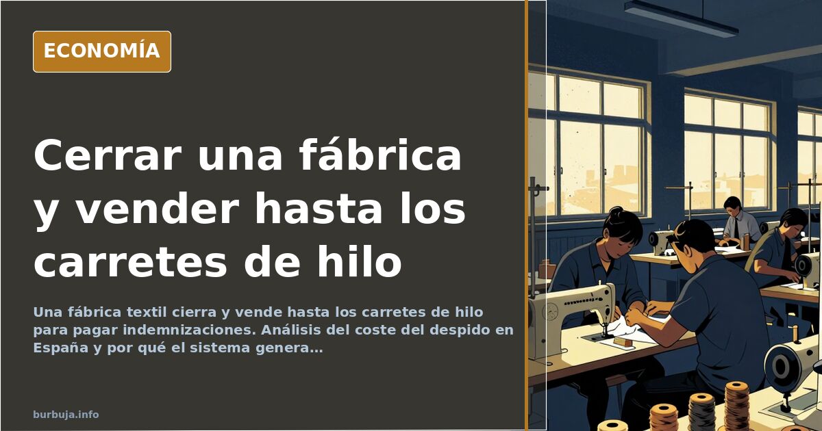 El coste del despido en España: por qué el cierre de una fábrica agota hasta el último carrete