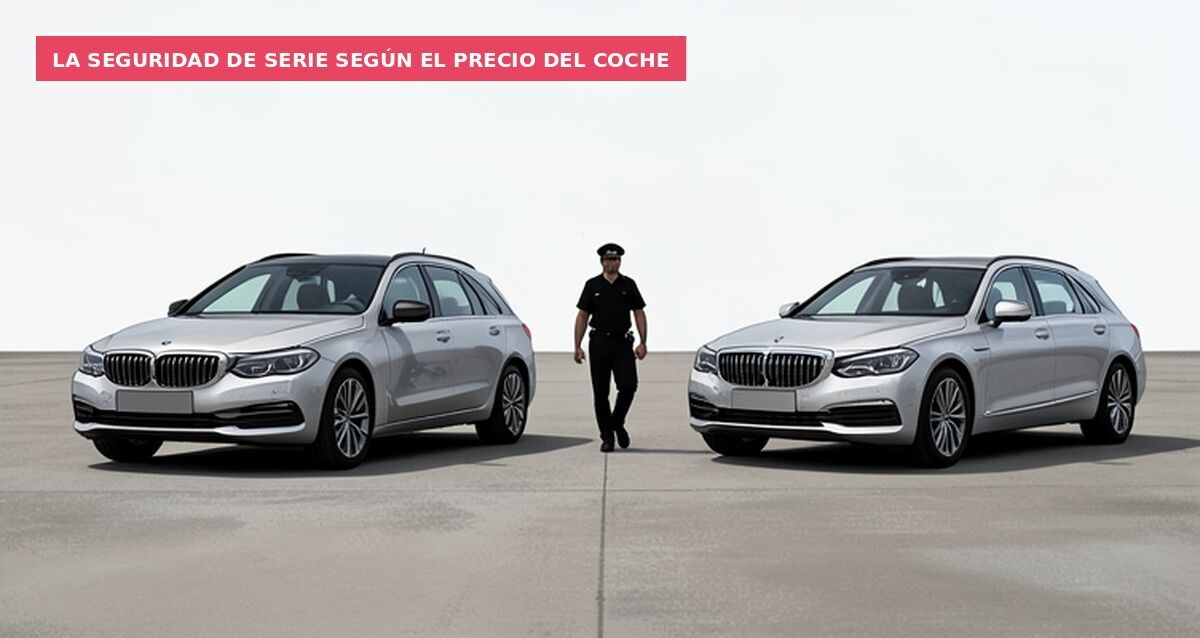 La seguridad de serie según el precio del coche