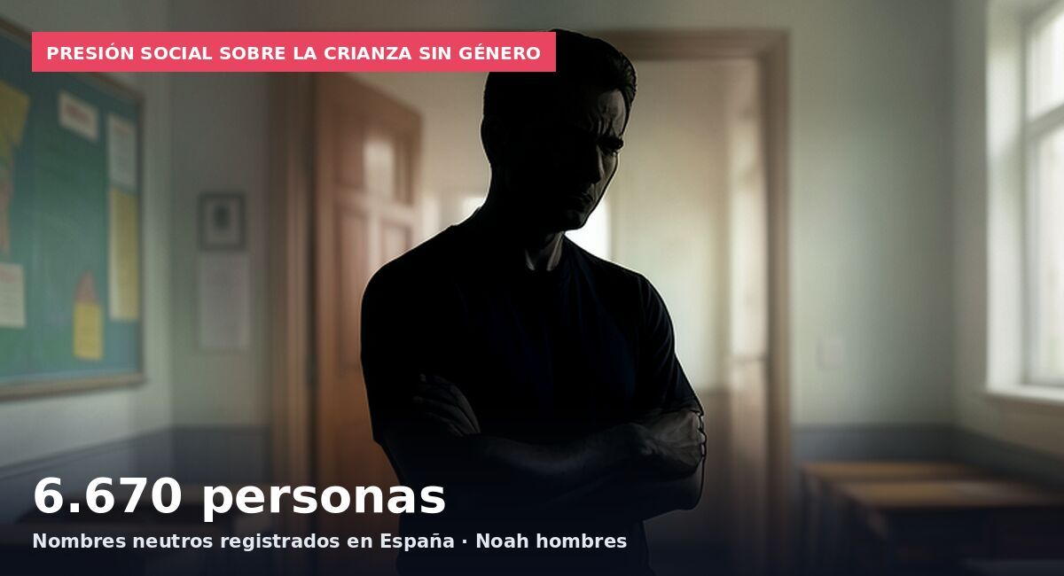 Presión social sobre la crianza sin género: 6.670 personas Nombres neutros registrados en España · Noah hombres