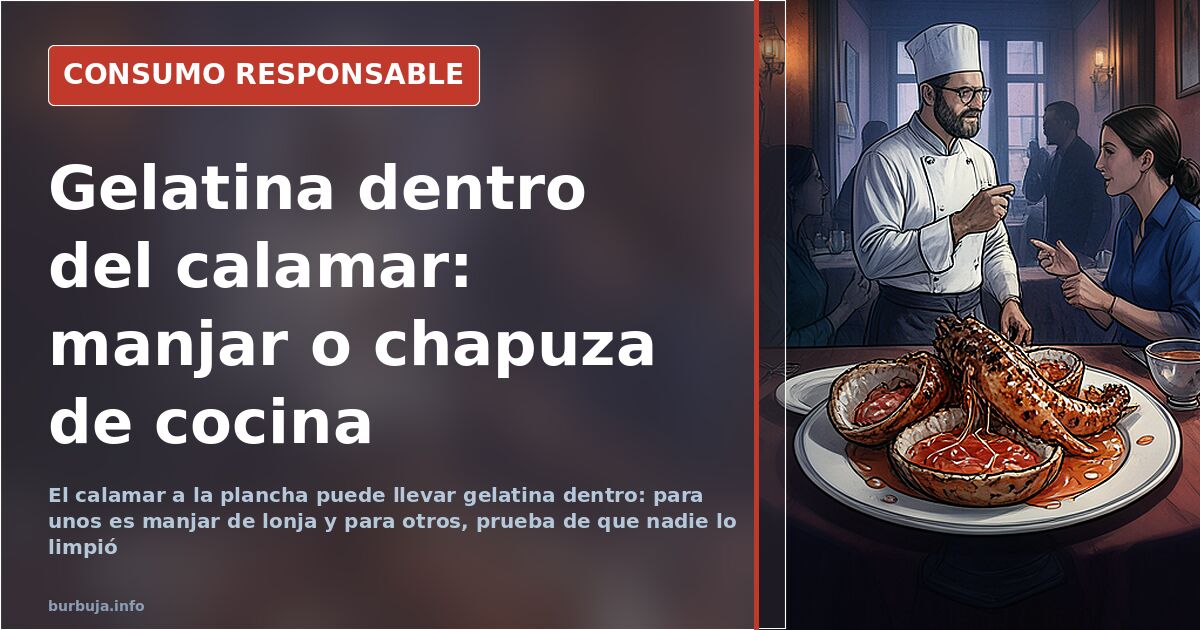 Calamar a la plancha con gelatina: manjar de ría o mala limpieza
