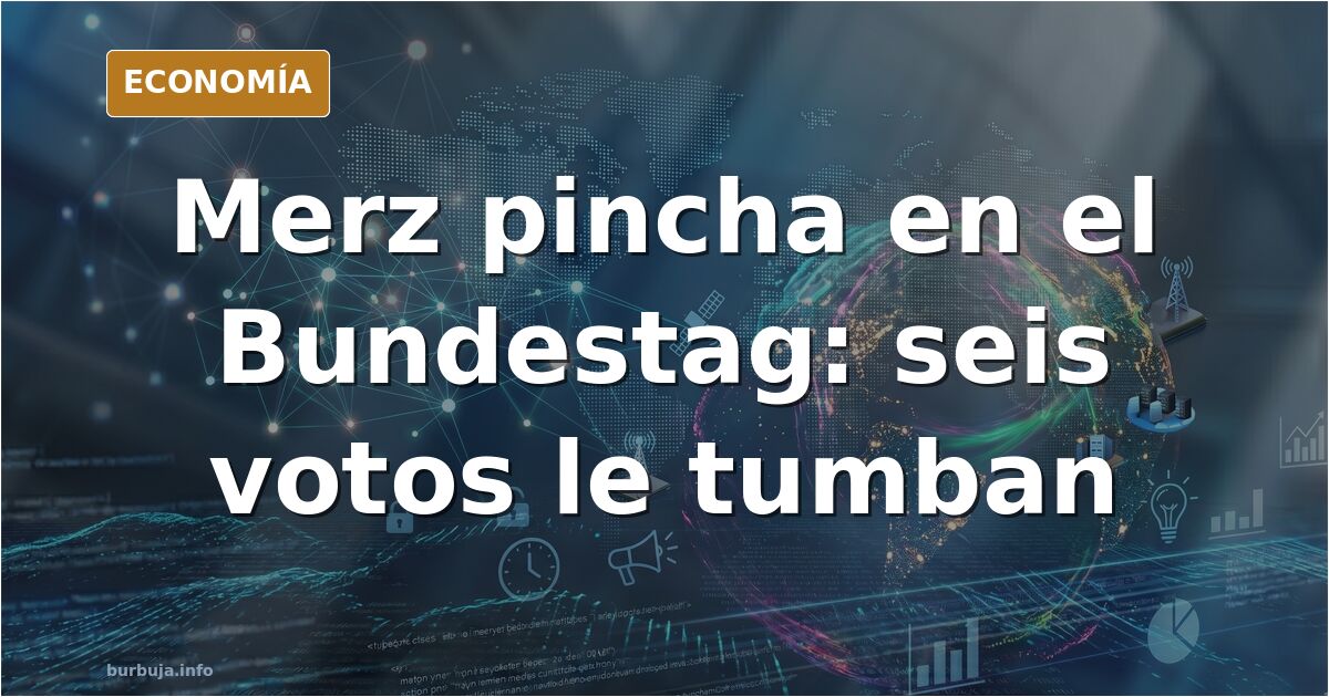 Sesión de investidura en el Bundestag alemán con escaños vacíos y papeletas de voto secreto sobre un escaño azul
