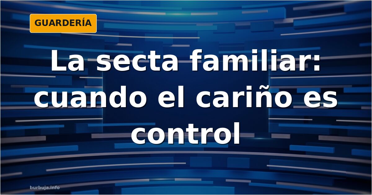 Ilustración de una familia sentada en círculo con gesto de preocupación mientras una persona se aleja hacia la puerta