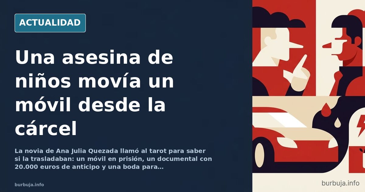 Ilustración editorial de una prisión española con una torre de vigilancia y una ventana enrejada bajo luz natural neutra