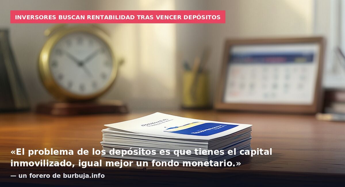 Inversores buscan rentabilidad tras vencer depósitos: «El problema de los depósitos es que tienes el capital inmovilizado, igual mejor un fondo monetario.» — un forero de burbuja.info