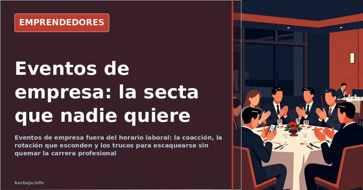 Eventos de empresa fuera del horario: la secta que nadie quiere