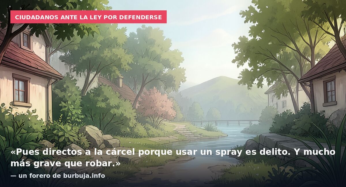 Ciudadanos ante la ley por defenderse: «Pues directos a la cárcel porque usar un spray es delito. Y mucho más grave que robar.» — un forero de burbuja.info