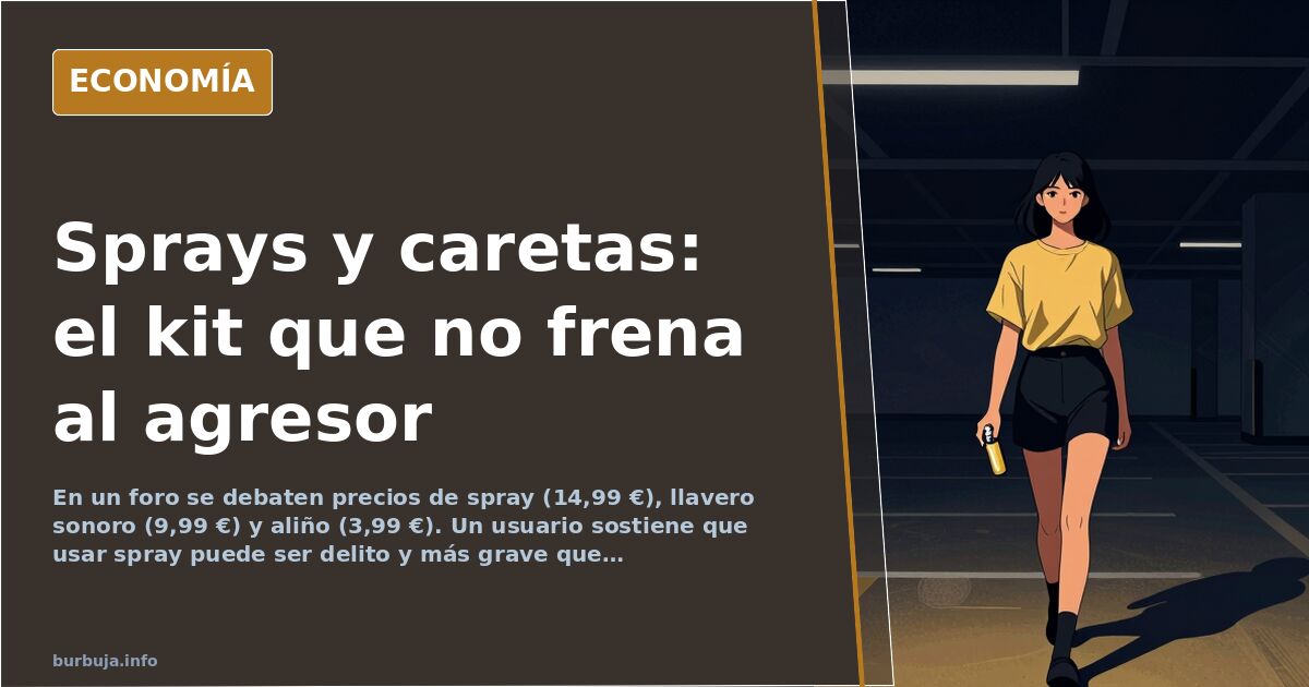Debate sobre defensa personal: sprays, llaveros y aliños
